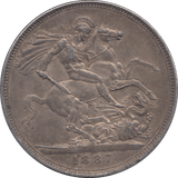 1887 CROWN ( GVF ) 1 - Crown - Cambridgeshire Coins