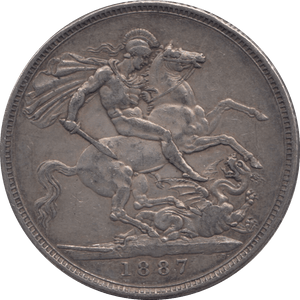 1887 CROWN ( GVF ) 2 - Crown - Cambridgeshire Coins