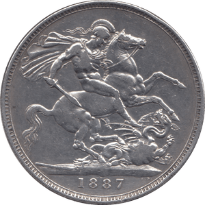 1887 CROWN ( GVF ) 3 - Crown - Cambridgeshire Coins