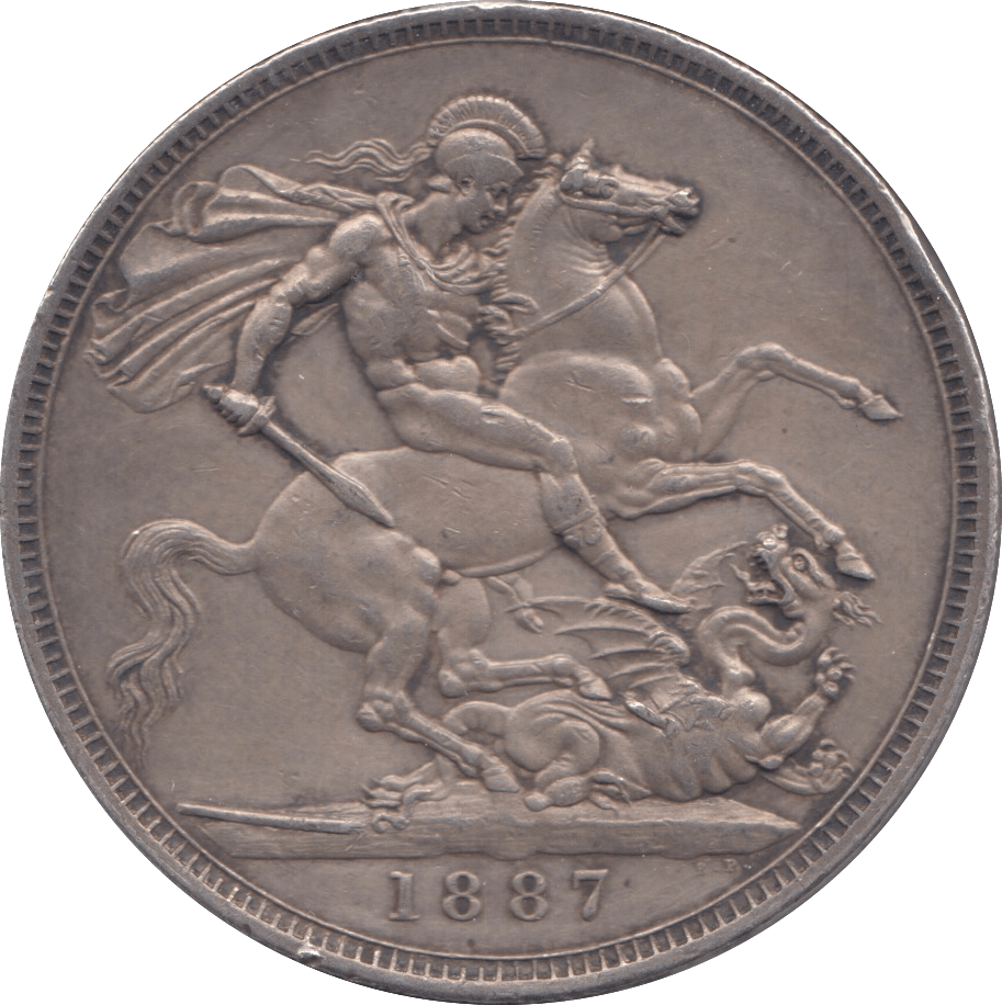 1887 CROWN ( GVF ) 4 - Crown - Cambridgeshire Coins