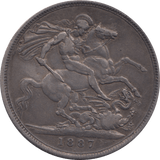 1887 CROWN ( GVF ) 5 - Crown - Cambridgeshire Coins