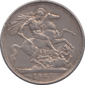 1887 CROWN ( GVF ) - Crown - Cambridgeshire Coins