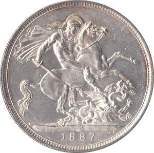1887 CROWN ( UNC ) - Crown - Cambridgeshire Coins