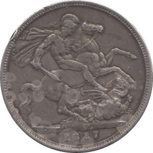 1887 CROWN ( VF ) 1 - Crown - Cambridgeshire Coins