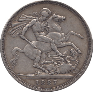 1887 CROWN ( VF ) 3 - Crown - Cambridgeshire Coins