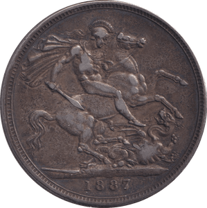 1887 CROWN ( VF ) - CROWN - Cambridgeshire Coins