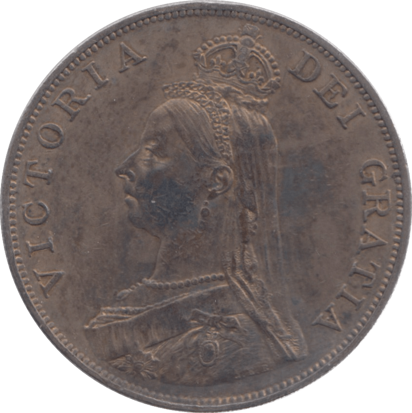 1887 DOUBLE FLORIN ARABIC 1 ( EF ) 6 - Double Florin - Cambridgeshire Coins