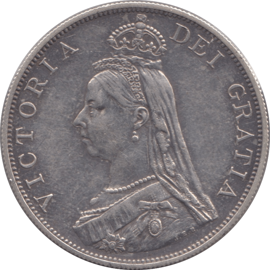 1887 DOUBLE FLORIN ARABIC ( EF ) 7 - Double Florin - Cambridgeshire Coins