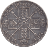 1887 DOUBLE FLORIN ARABIC ( EF ) 7 - Double Florin - Cambridgeshire Coins