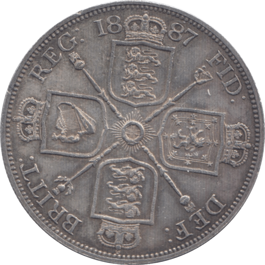 1887 DOUBLE FLORIN ( AUNC ) 2 - Double Florin - Cambridgeshire Coins