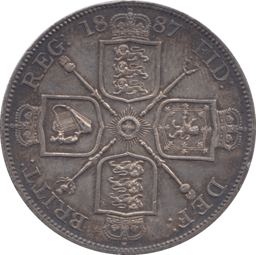 1887 DOUBLE FLORIN ( AUNC ) 3 - Double Florin - Cambridgeshire Coins