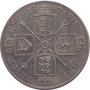 1887 DOUBLE FLORIN ( AUNC ) 6 - Double Florin - Cambridgeshire Coins