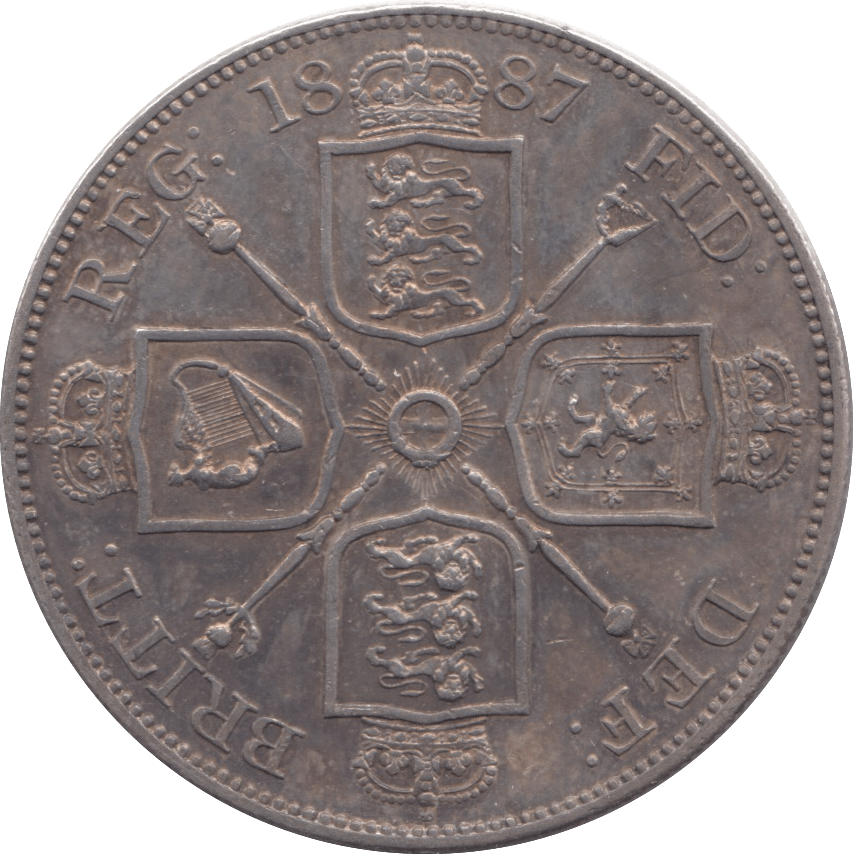 1887 DOUBLE FLORIN ( AUNC ) 6 - Double Florin - Cambridgeshire Coins