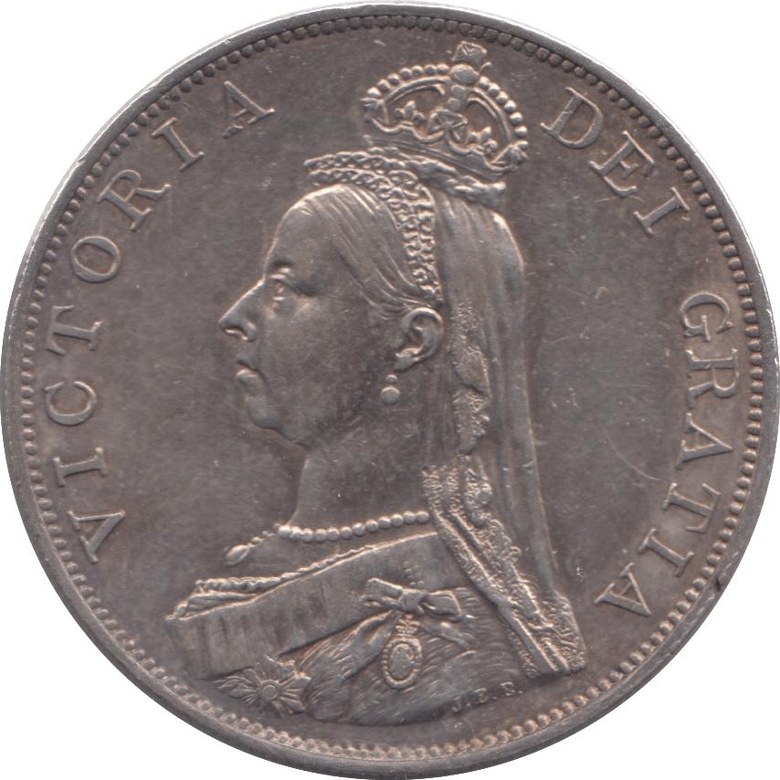 1887 DOUBLE FLORIN ( AUNC ) 6 - Double Florin - Cambridgeshire Coins