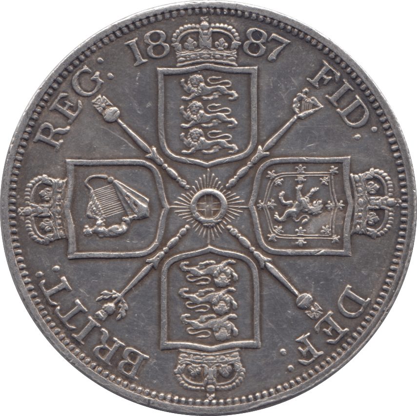 1887 DOUBLE FLORIN ( AUNC ) 7 - Double Florin - Cambridgeshire Coins