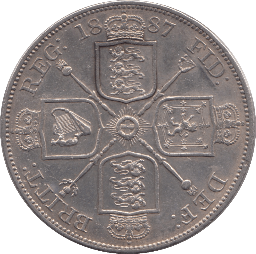 1887 DOUBLE FLORIN ( AUNC ) 8 - Double Florin - Cambridgeshire Coins