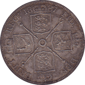 1887 DOUBLE FLORIN ( AUNC ) D - Double Florin - Cambridgeshire Coins