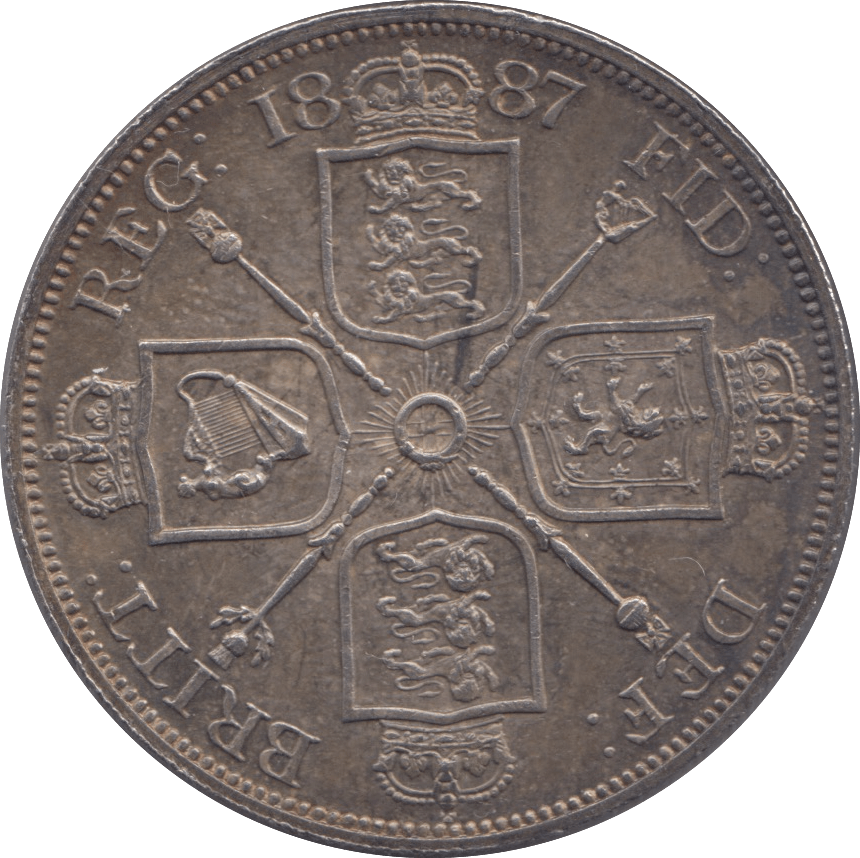 1887 DOUBLE FLORIN ( AUNC ) - Double Florin - Cambridgeshire Coins