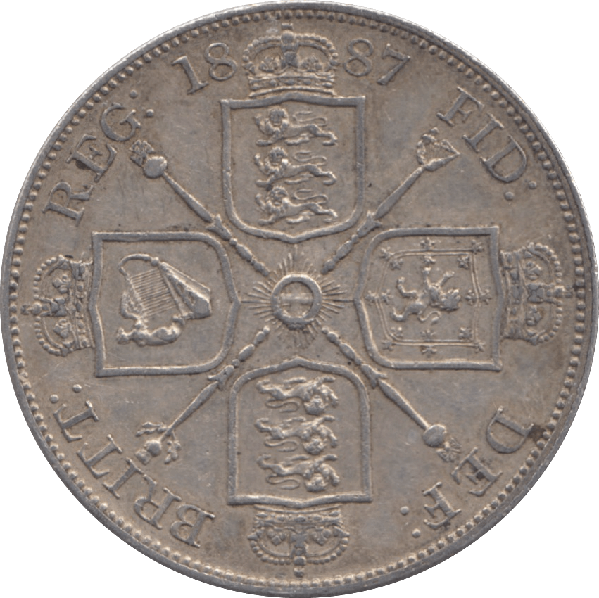 1887 DOUBLE FLORIN ( EF ) 10 - Double Florin - Cambridgeshire Coins