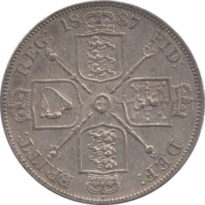 1887 DOUBLE FLORIN ( EF ) 6 - Double Florin - Cambridgeshire Coins