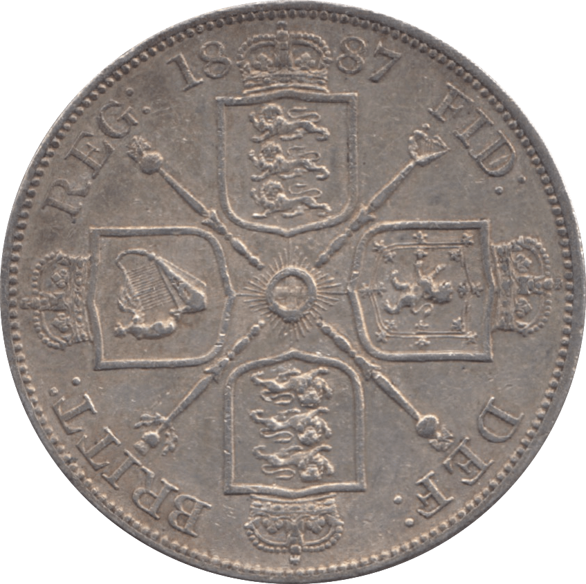 1887 DOUBLE FLORIN ( EF ) 6 - Double Florin - Cambridgeshire Coins