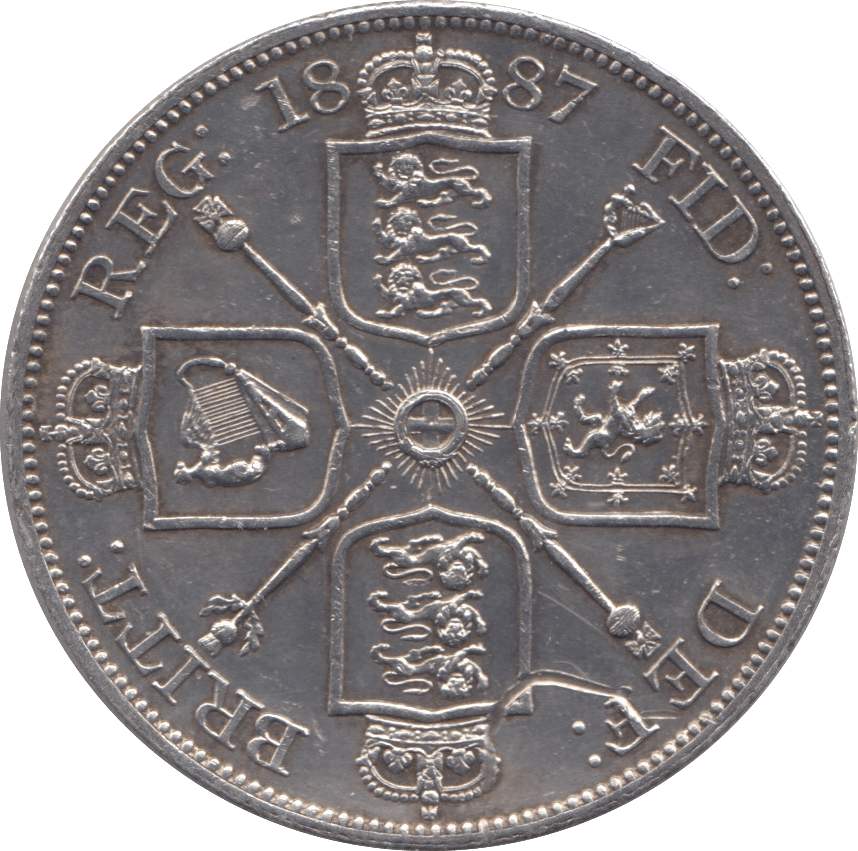 1887 DOUBLE FLORIN ( EF ) 7 - Double Florin - Cambridgeshire Coins