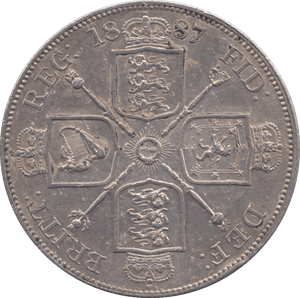 1887 DOUBLE FLORIN ( EF ) 8 - Double Florin - Cambridgeshire Coins