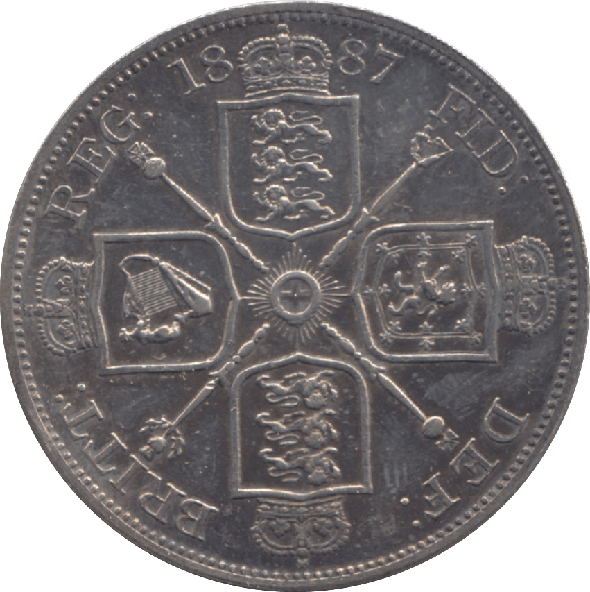 1887 DOUBLE FLORIN ( EF ) 8 - Double Florin - Cambridgeshire Coins