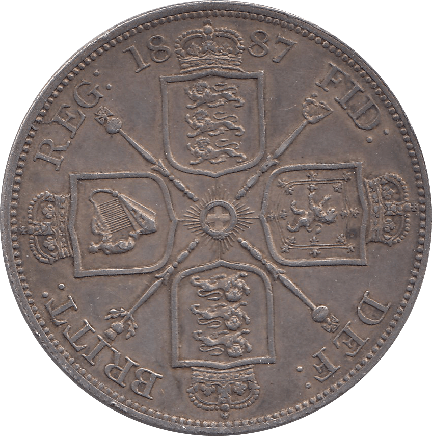 1887 DOUBLE FLORIN ( EF ) A - Double Florin - Cambridgeshire Coins