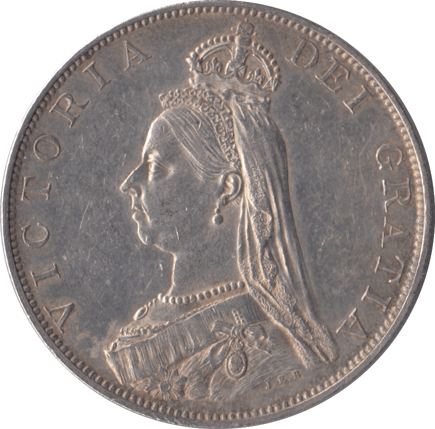 1887 DOUBLE FLORIN ( EF ) - DOUBLE FLORIN - Cambridgeshire Coins