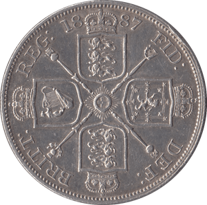 1887 DOUBLE FLORIN ( EF ) - DOUBLE FLORIN - Cambridgeshire Coins