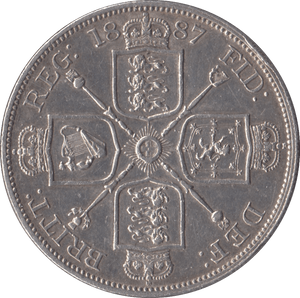 1887 DOUBLE FLORIN ( EF ) - DOUBLE FLORIN - Cambridgeshire Coins