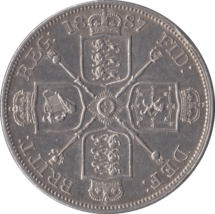 1887 DOUBLE FLORIN ( EF ) - DOUBLE FLORIN - Cambridgeshire Coins