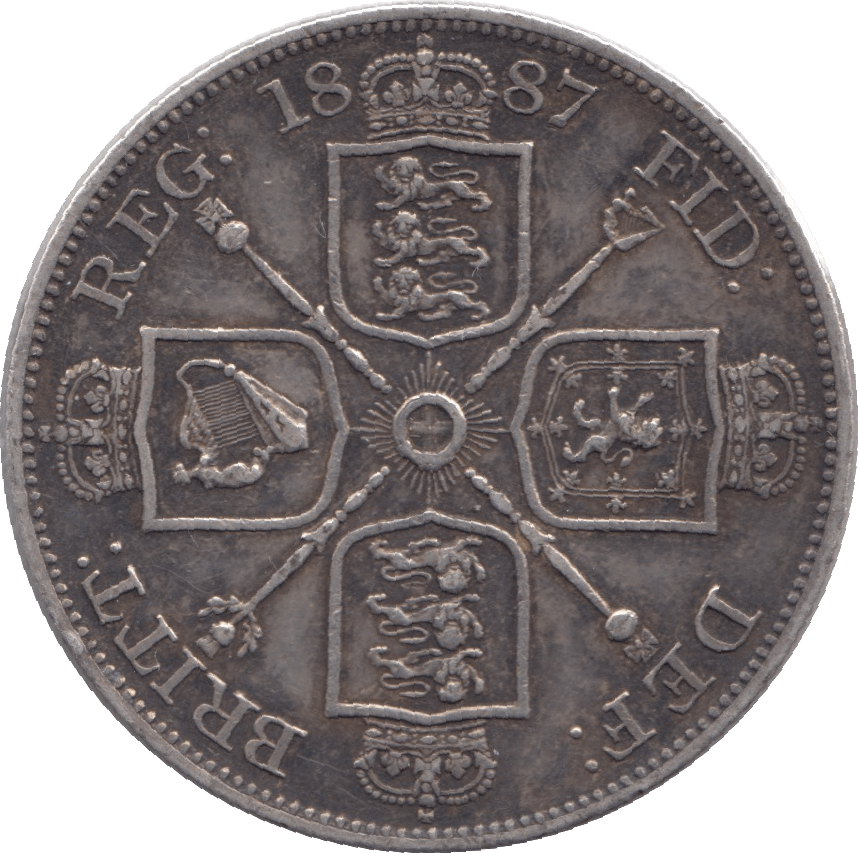 1887 DOUBLE FLORIN ( EF ) - Double Florin - Cambridgeshire Coins