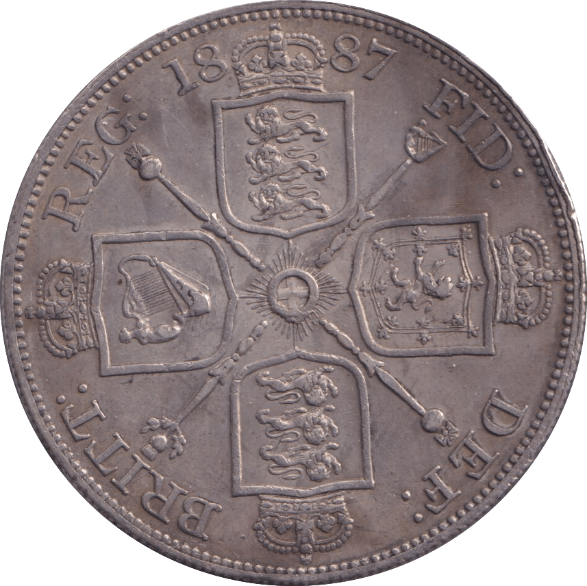 1887 DOUBLE FLORIN ( EF ) - Double Florin - Cambridgeshire Coins