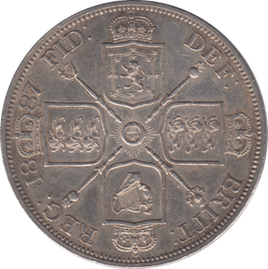 1887 DOUBLE FLORIN ( EF ) - DOUBLE FLORIN - Cambridgeshire Coins