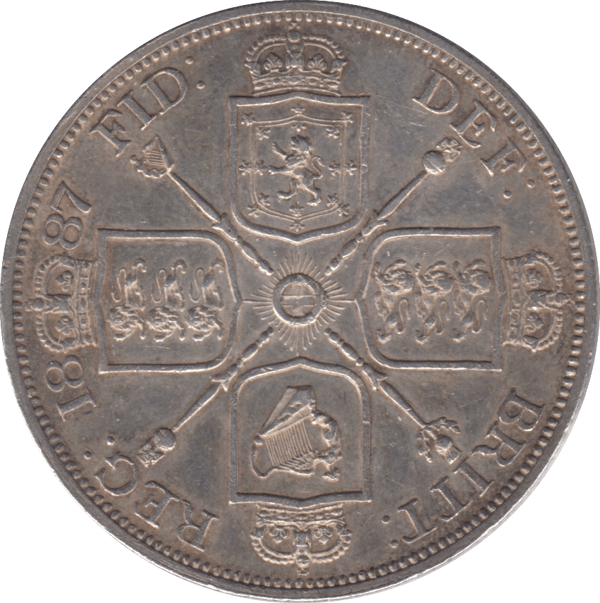 1887 DOUBLE FLORIN ( EF ) - DOUBLE FLORIN - Cambridgeshire Coins