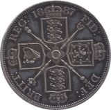 1887 DOUBLE FLORIN ( EF ) - DOUBLE FLORIN - Cambridgeshire Coins