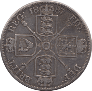 1887 DOUBLE FLORIN ( GF ) 2 - DOUBLE FLORIN - Cambridgeshire Coins