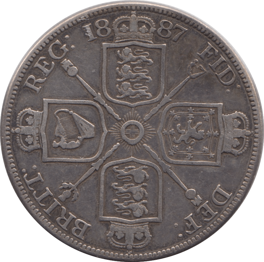 1887 DOUBLE FLORIN ( GF ) 2 - DOUBLE FLORIN - Cambridgeshire Coins