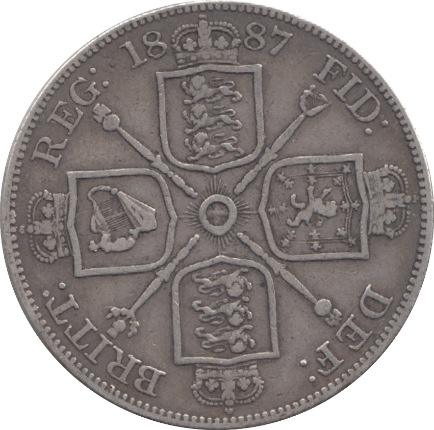 1887 DOUBLE FLORIN ( GF ) 6 - Double Florin - Cambridgeshire Coins