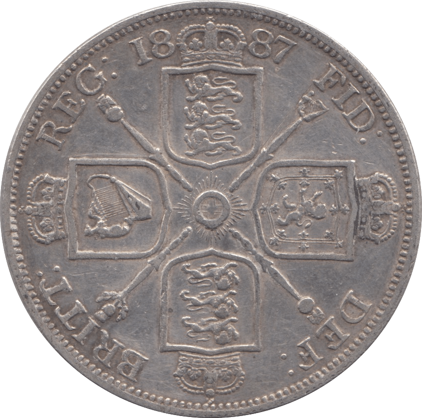 1887 DOUBLE FLORIN ( GVF ) 10 - double florin - Cambridgeshire Coins