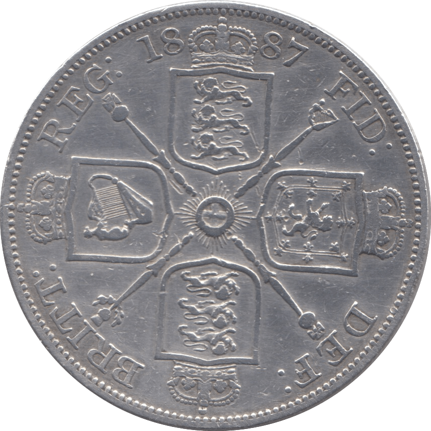 1887 DOUBLE FLORIN ( GVF ) 3 - Double Florin - Cambridgeshire Coins