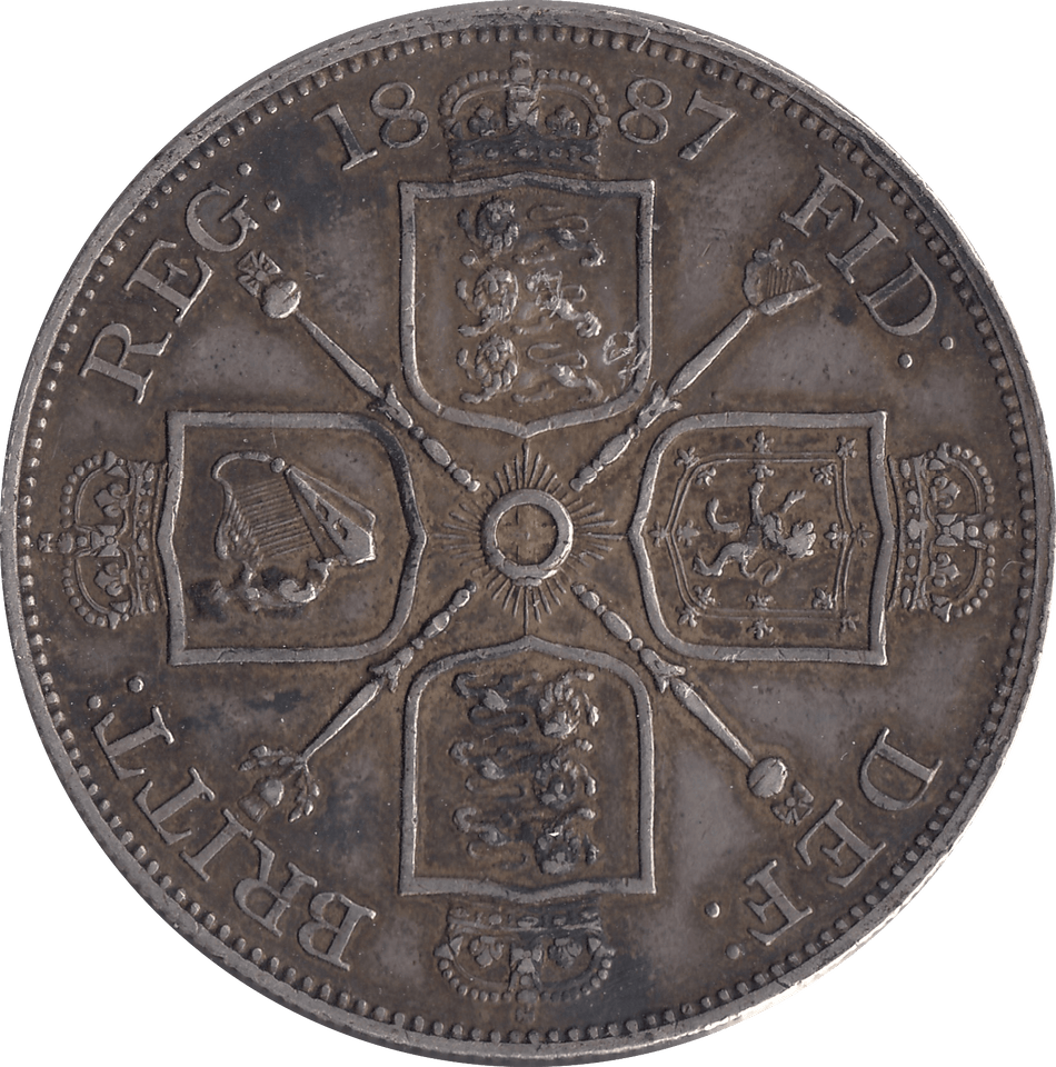 1887 DOUBLE FLORIN ( GVF ) 7 - double florin - Cambridgeshire Coins