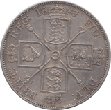 1887 DOUBLE FLORIN ( GVF ) 9 - double florin - Cambridgeshire Coins