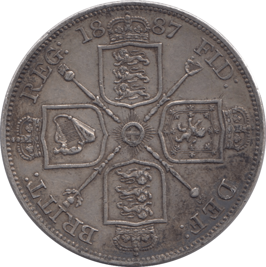 1887 DOUBLE FLORIN ( GVF ) - Double Florin - Cambridgeshire Coins