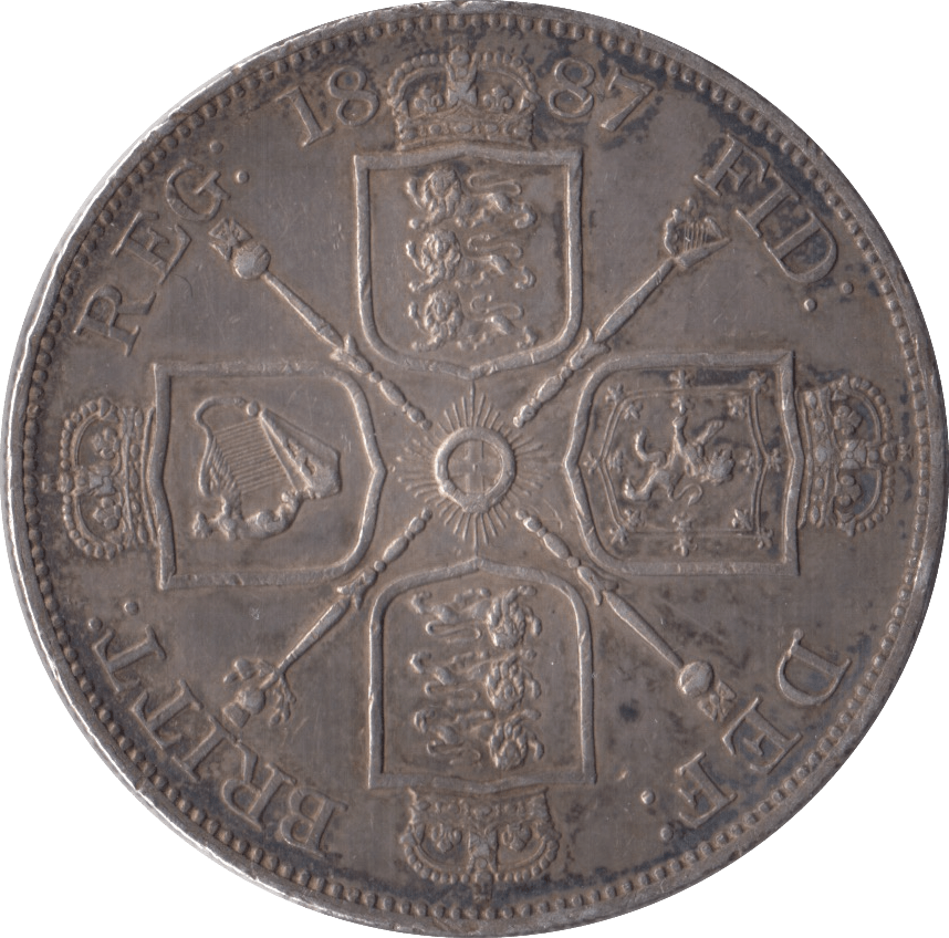 1887 DOUBLE FLORIN ( GVF ) - Double Florin - Cambridgeshire Coins