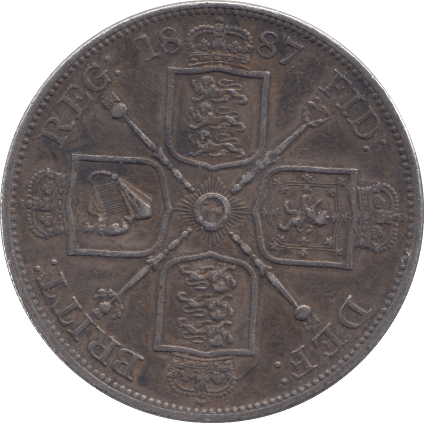 1887 DOUBLE FLORIN ( GVF ) - Double Florin - Cambridgeshire Coins