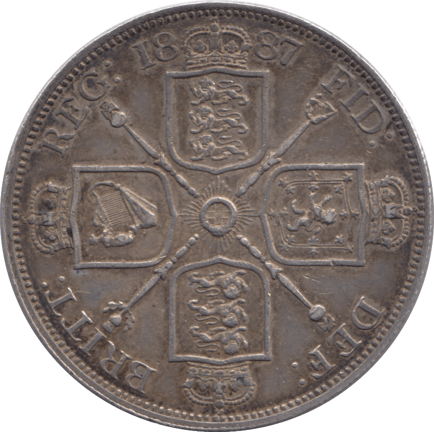 1887 DOUBLE FLORIN ( GVF ) - Double Florin - Cambridgeshire Coins