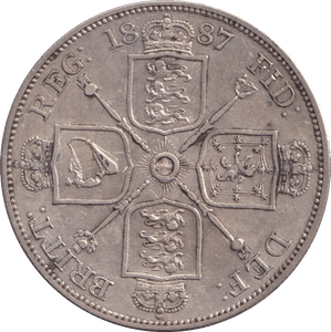 1887 DOUBLE FLORIN ( GVF ) - Double Florin - Cambridgeshire Coins